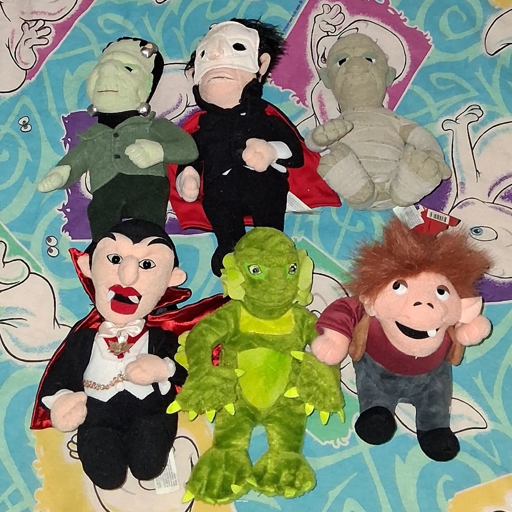 90s Universal Monsters Vintage Plush Beanie Lot Bundle Horror Movie